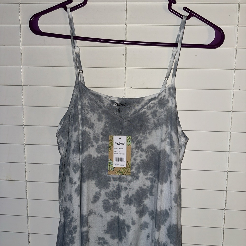 Daybreak Women's Maxi Dress Tie-Dye Gray Size Small